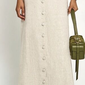 Few Moda O.P.T. Sibel linen button skirt